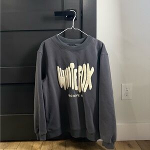 White Fox Boutique Gray Sweatshirt Archive 6.0 Women’s S/M - Puffy Lettering